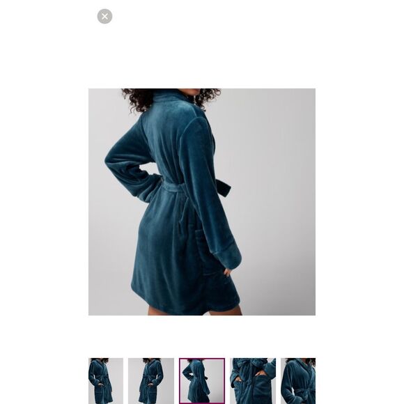 Soma Teal Fluffy Robe, Small/Medium - Picture 5 of 5
